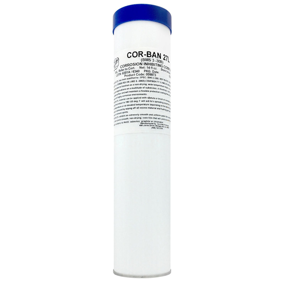 Zip-Chem Cor-Ban 27L Corrosion Inhibiting Compound, 14 fl oz (414 mL) Grease Cartridge, 009873