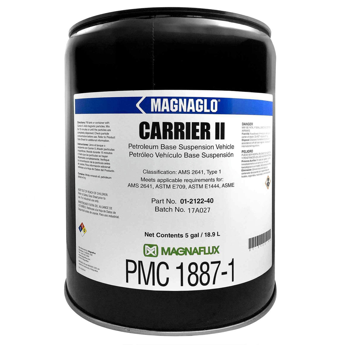Magnaflux Magnaglo Carrier II Petroleum Base Suspension Vehicle, 5 gal Pail, 01-2122-40