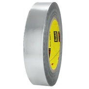3M High Temperature Aluminum Foil Glass Cloth Tape 363, Silver, 1 in x 36 yd, 7.3 mil, 021200-17294
