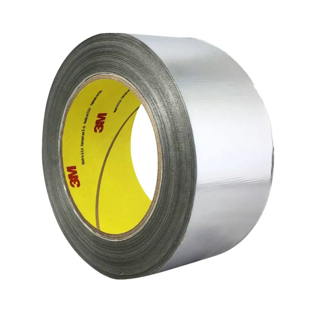 3M High Temperature Aluminum Foil/Glass Cloth Tape 363, Silver, 2 in x 36 yd, 021200-17295