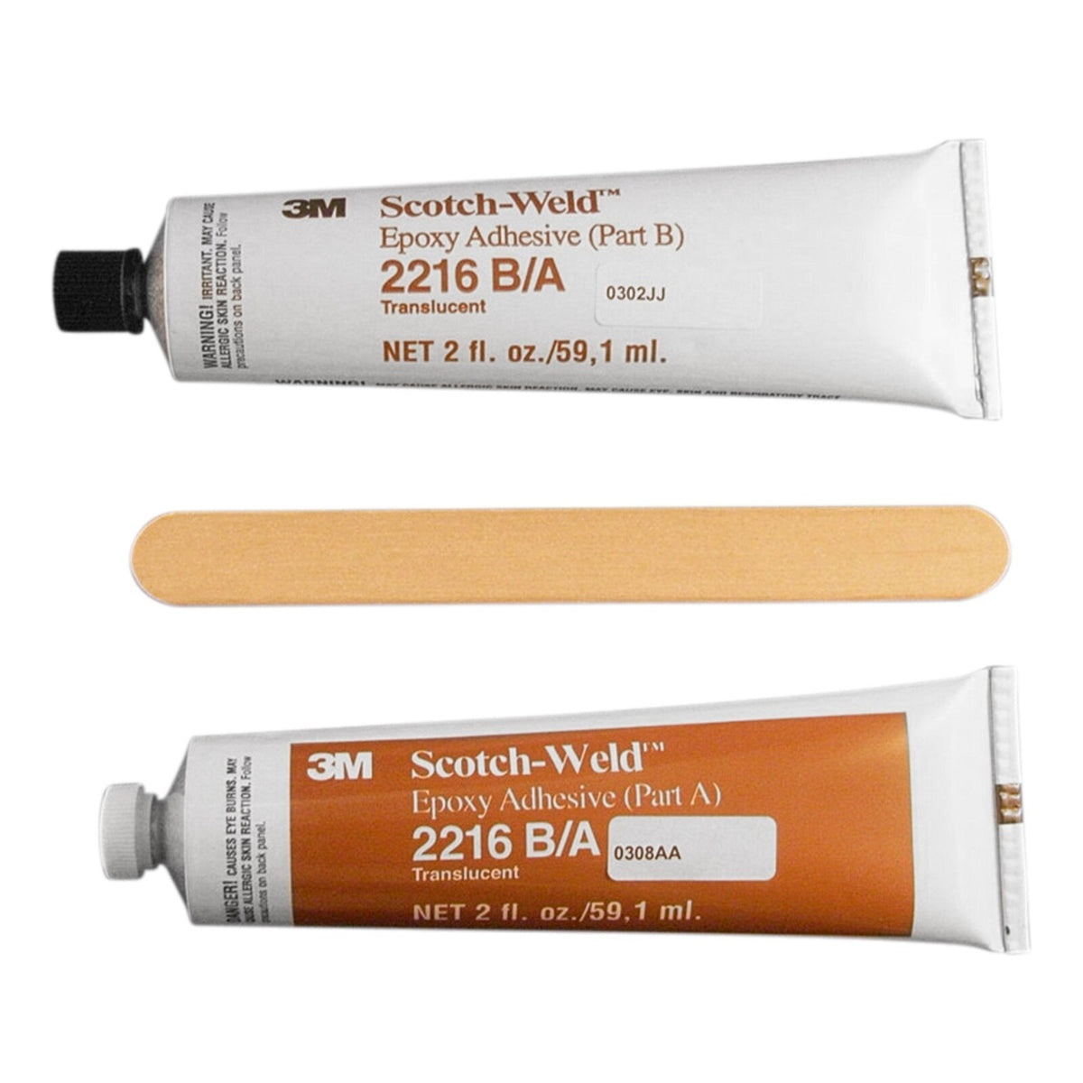 3M Scotch-Weld 2216 B/A Translucent Epoxy Adhesive, 4 fl oz Kit, 021200-20851