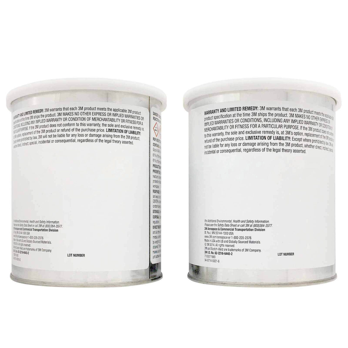 3M Scotch-Weld EC-2216 B/A Gray Two-Part Epoxy Adhesive, 1 qt Kit, 021200-65203 (7100011693)