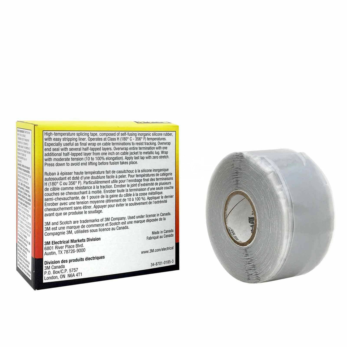 3M Scotch Self-Fusing Silicone Rubber Electrical Tape 70, 1 in x 30 ft, 1 Roll, 051128-57261