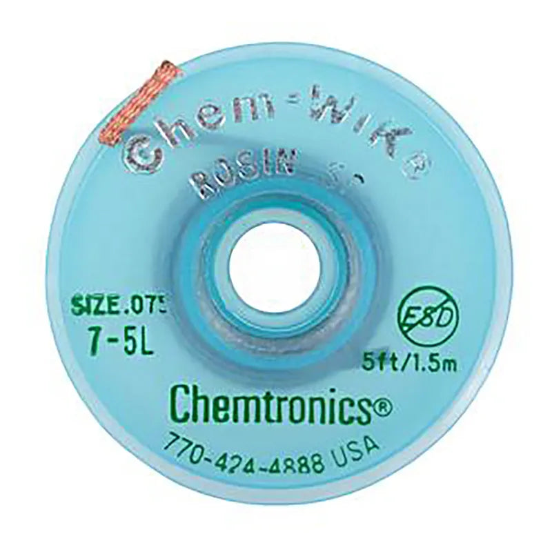 Chem-Wik Rosin SD Desoldering Wick 5' x 0.075" image 0