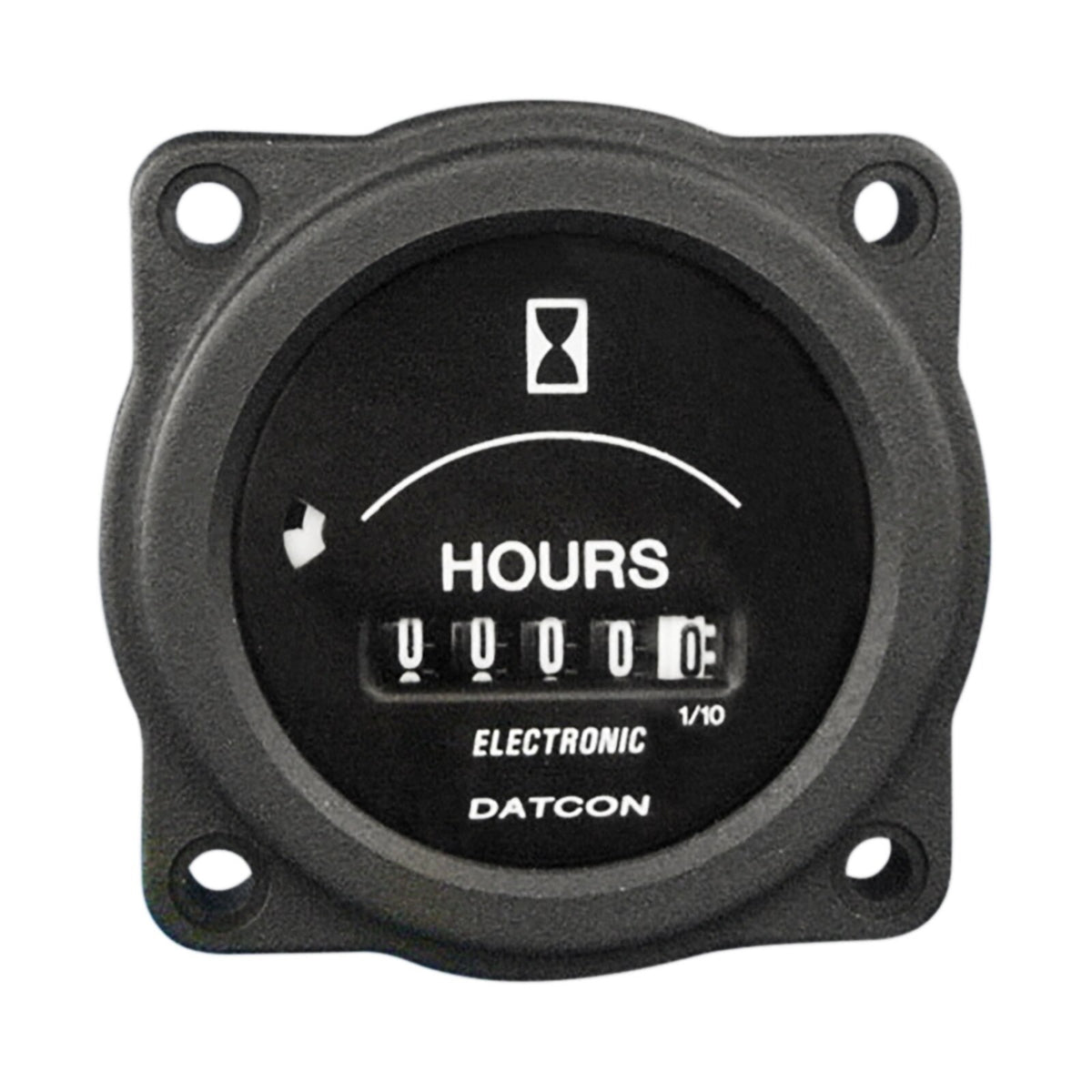 Datcon 873 Electronic Hour Meter, 10-32 VDC, Uninhibited, 4-Hole Aircraft Mount, 100690