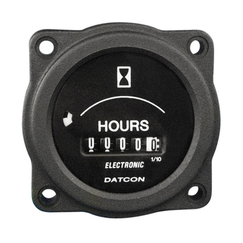 Datcon 873 Electronic Hour Meter, 10-32 VDC, Uninhibited, 4-Hole Aircraft Mount, 100690