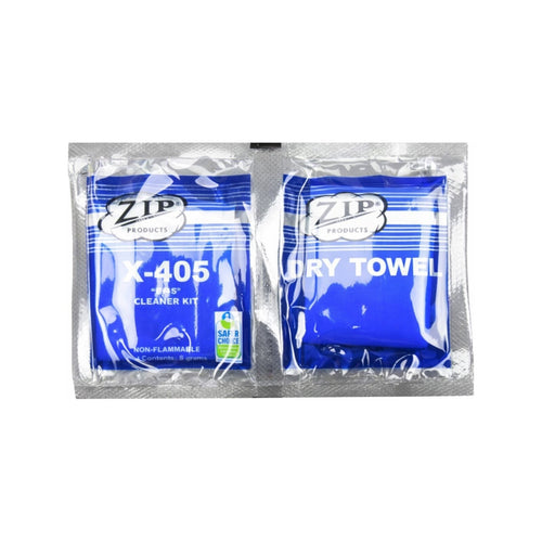Zip-Chem X-405 Glass and Transparency Cleaner, Wet & Dry Wipe Tandem Packs, Case of 50, 103770