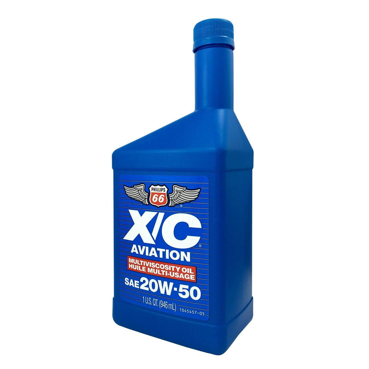 Phillips 66 X/C 20W-50 Aviation Oil, 1 Quart, Carton of 12, 1045457-12PK