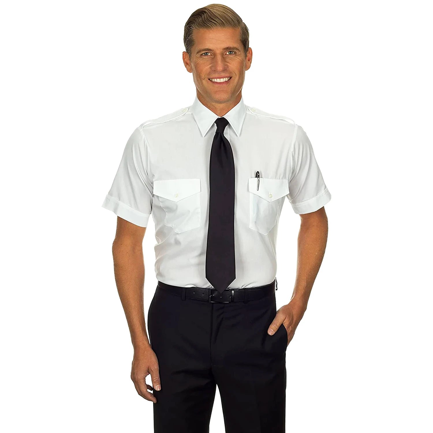 Mens Aviator Short Sleeve Shirt