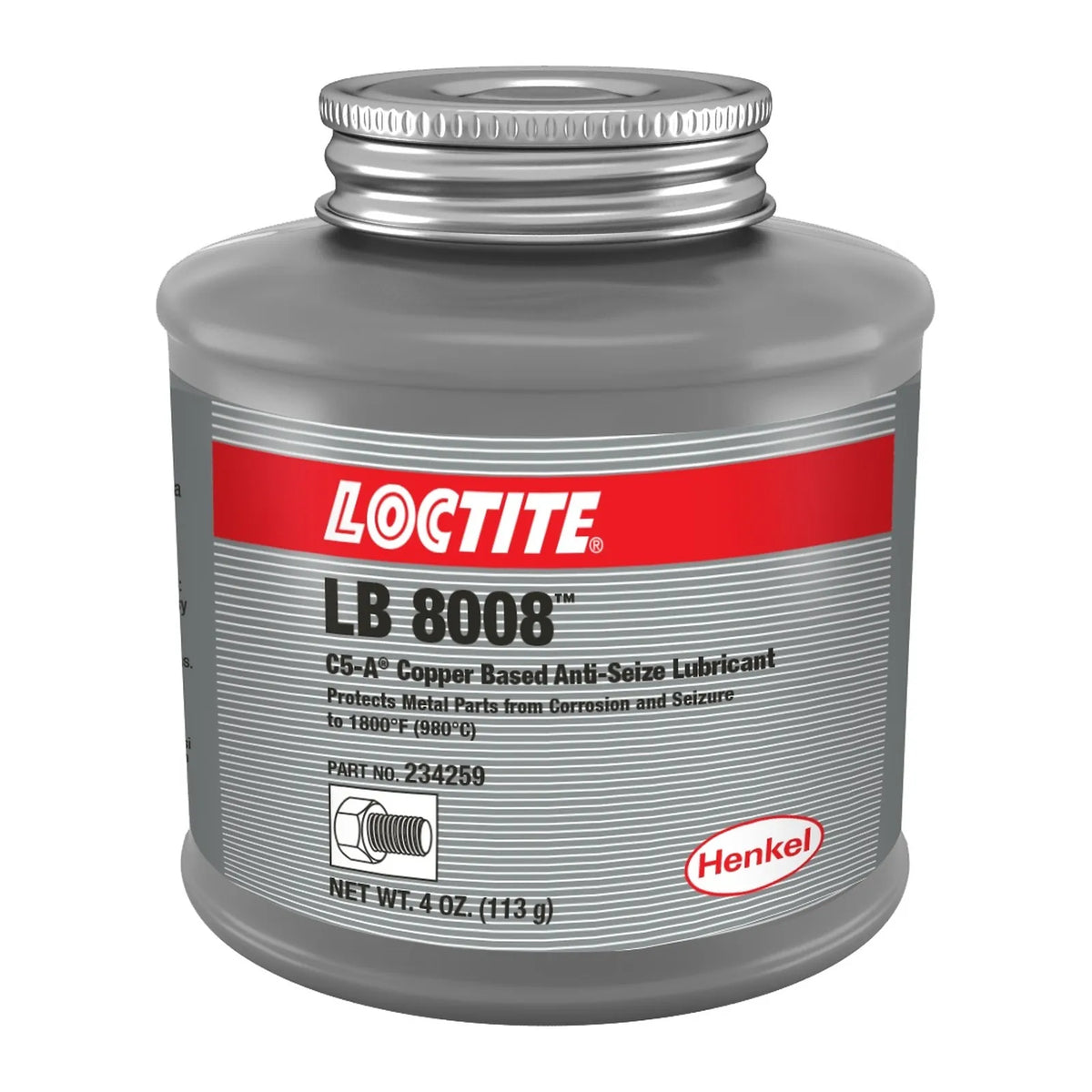 Henkel Loctite LB 8008 C5-A Copper Anti-Seize Lubricant, 4 oz, 234259