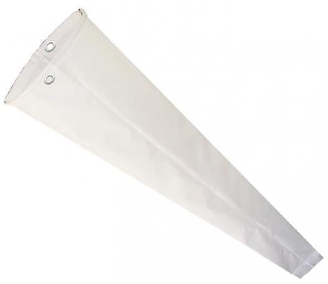 Kaus Angin Putih 13" x 55" – Eyelet Kuningan, Kanvas