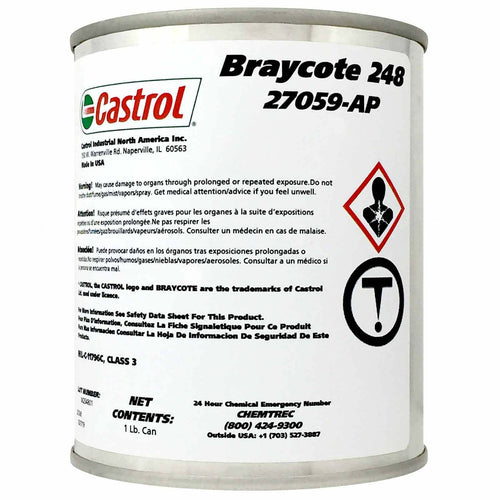 Castrol Braycote 248 Corrosion Preventive Compound, MIL-C-11796C Class 3, 1 lb Can, 27059APCS