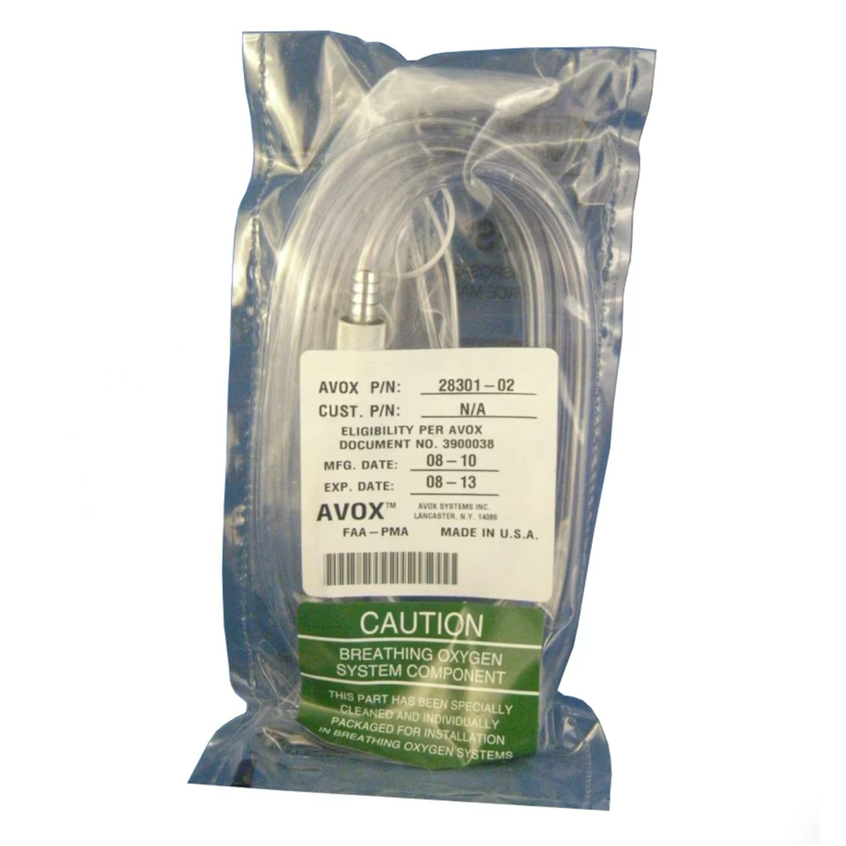 Safran Aerosystems AVOX Disposable Oxygen Mask, Fixed Wing Aircraft, FAA PMA, 28301-02