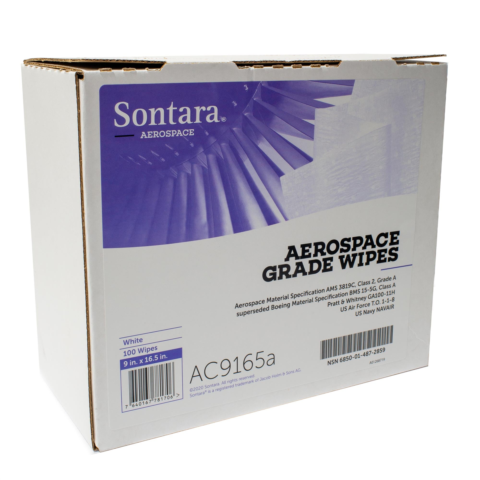 Sontara Aerospace Grade Aircraft Wipes -100 Wipes Box image 0