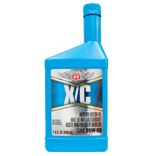 Oli Pesawat Penerbangan Phillips 66 X/C 20W-50 - 1 Quart (946 mL)