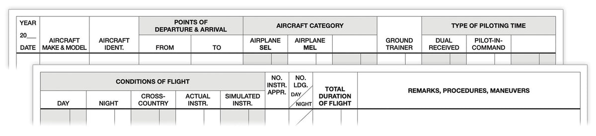 ASA Standard Pilot Logbook - Burgundy image 1
