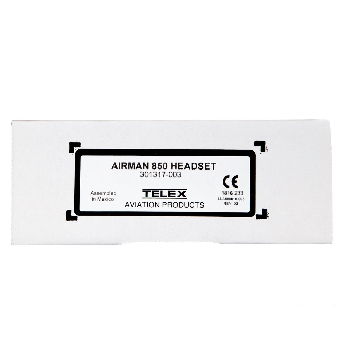 Telex Airman 850 Battery-Free ANR Aviation Headset, 600 Ohm, PJ-068/PJ-055 Plugs, 301317-003