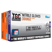 TGC Orange Nitrile Disposable Gloves High Visibility - Box of 100 image 0