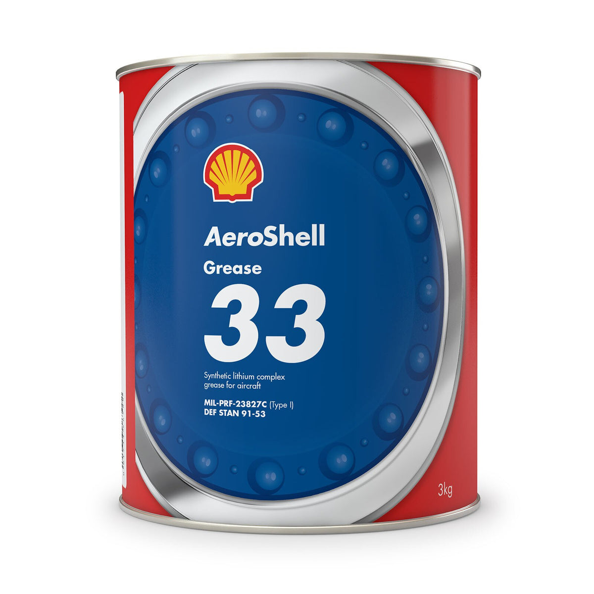 AeroShell Grease 33 Synthetic Universal Airframe Grease, MIL-PRF-23827C Type I, 6.6 lb Can, 33-6-6LB