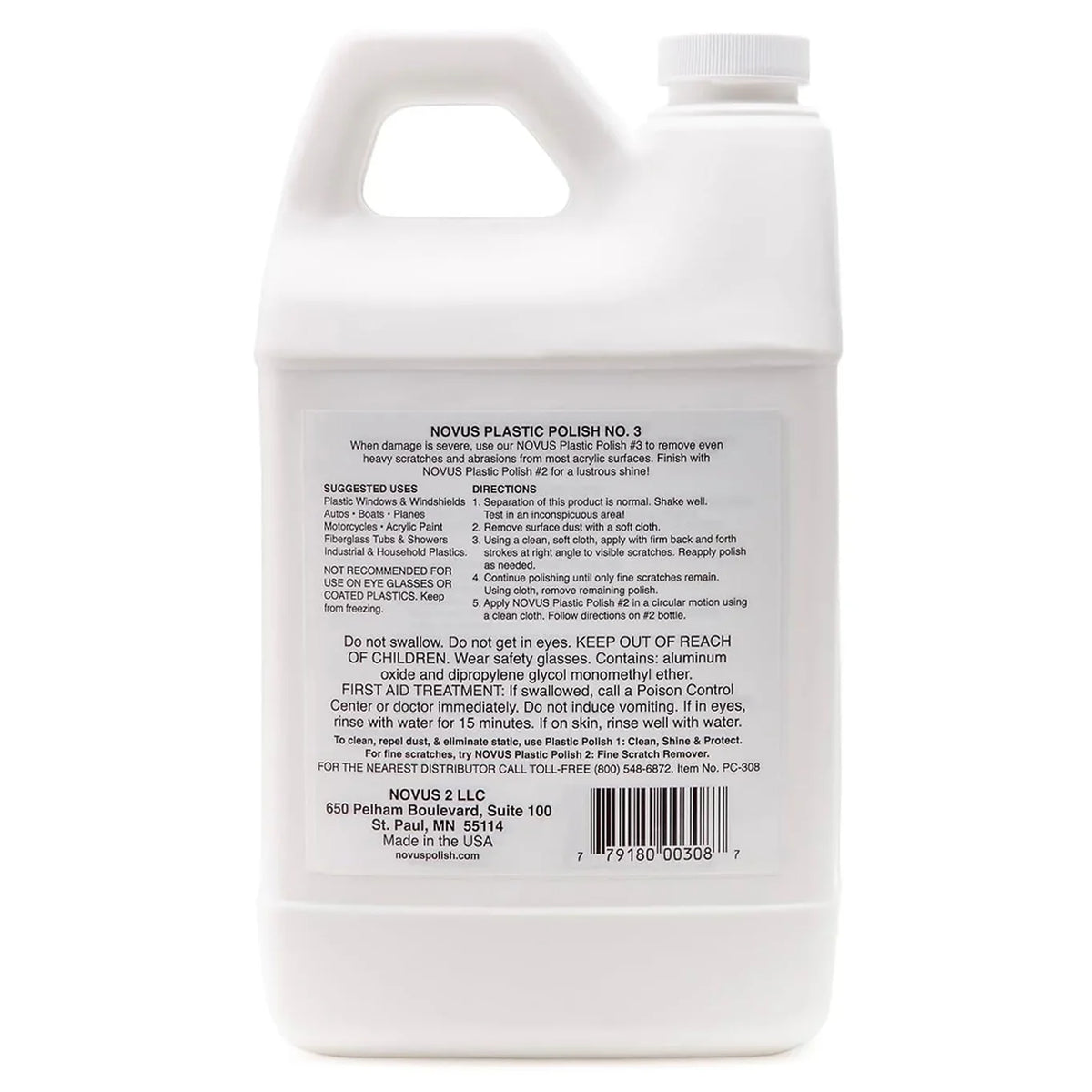 Novus 3 Plastic Polish Heavy Scratch Remover 1.89L / 64oz image 1