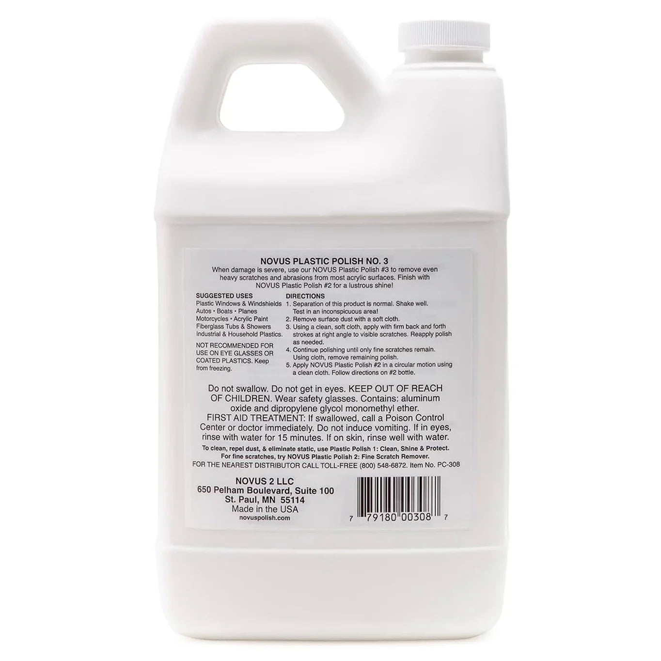 Novus 3 Plastic Polish Heavy Scratch Remover 1.89L / 64oz image 1