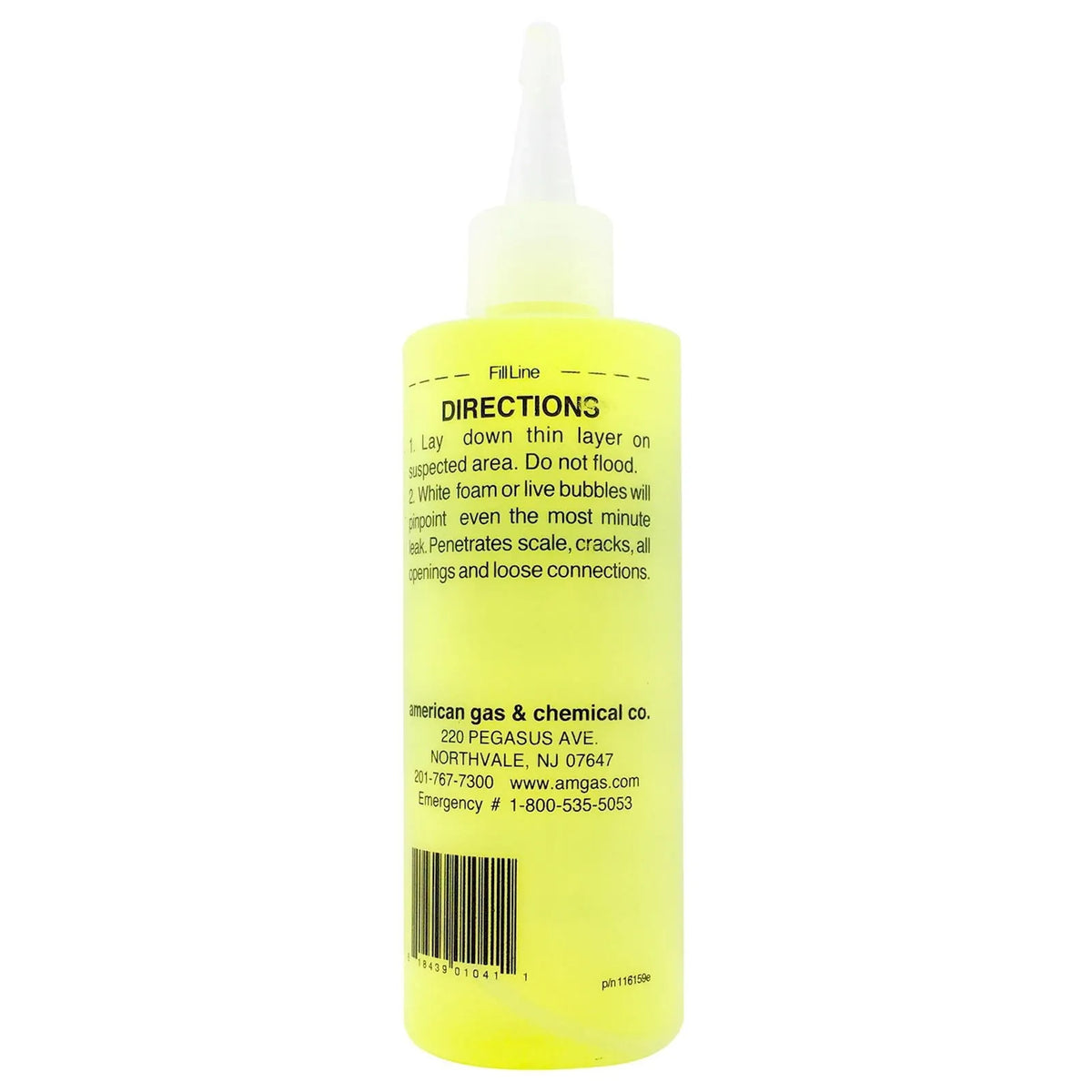 American Gas & Chemical Leak-Tec 372E Leak Detection Fluid, 8 oz Squeeze Bottle, 372E80Z