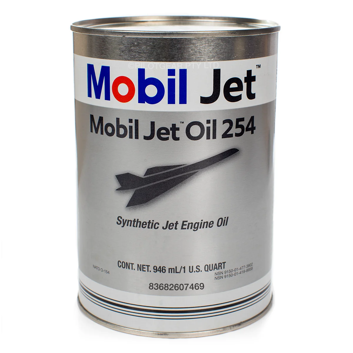 Mobil Jet Oil 254 Synthetic Jet Engine Oil 946mL / 1 qt image 0