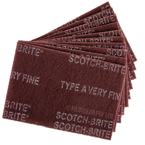 3M Scotch-Brite 07447 Bantalan Tangan Serbaguna Marun (Paket 10)