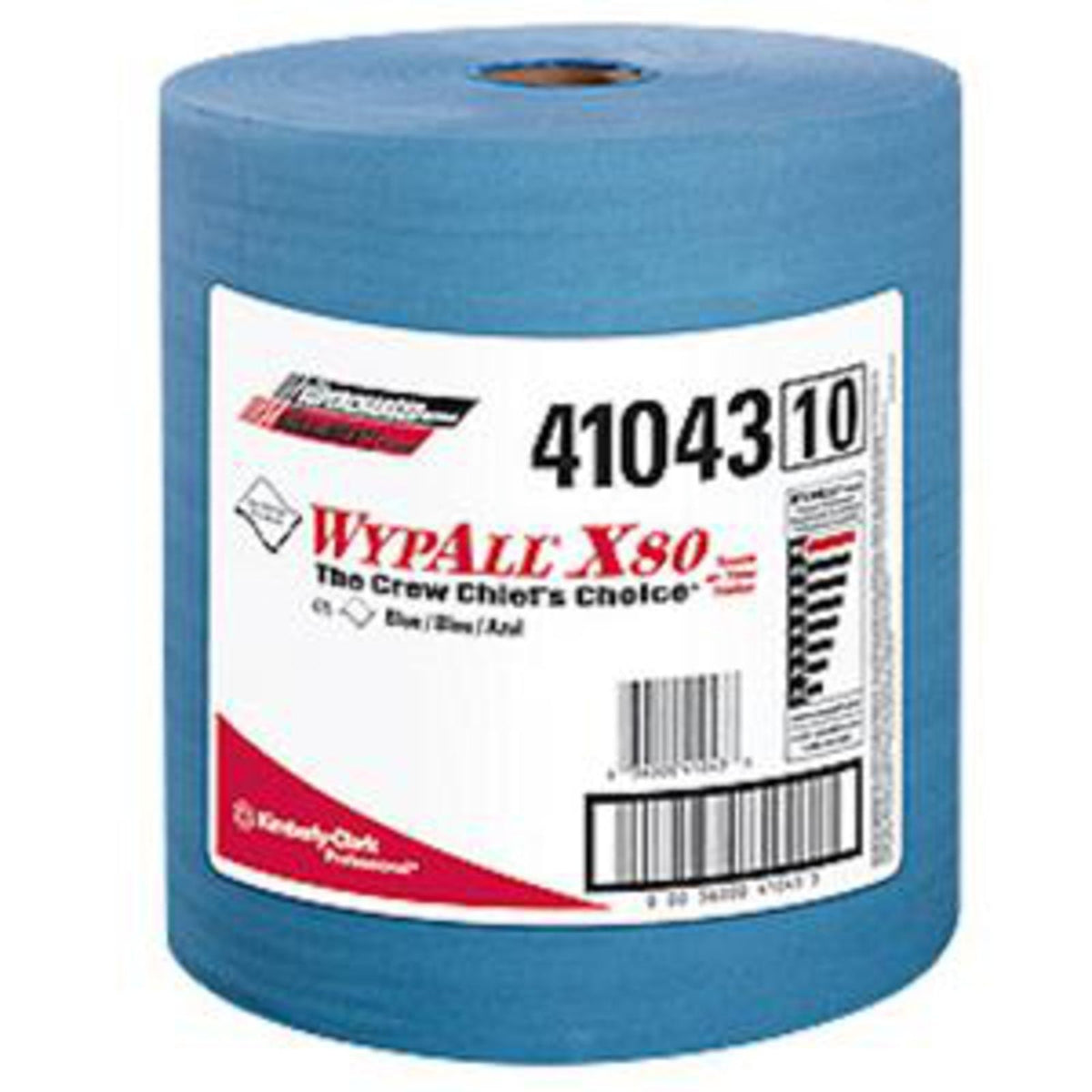 Kimberly-Clark WypAll X80 ShopPro Shop Towels, Blue Jumbo Roll, 475 Towels, 41043