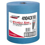 Kimberly-Clark WypAll X80 ShopPro Shop Towels, Blue Jumbo Roll, 475 Towels, 41043