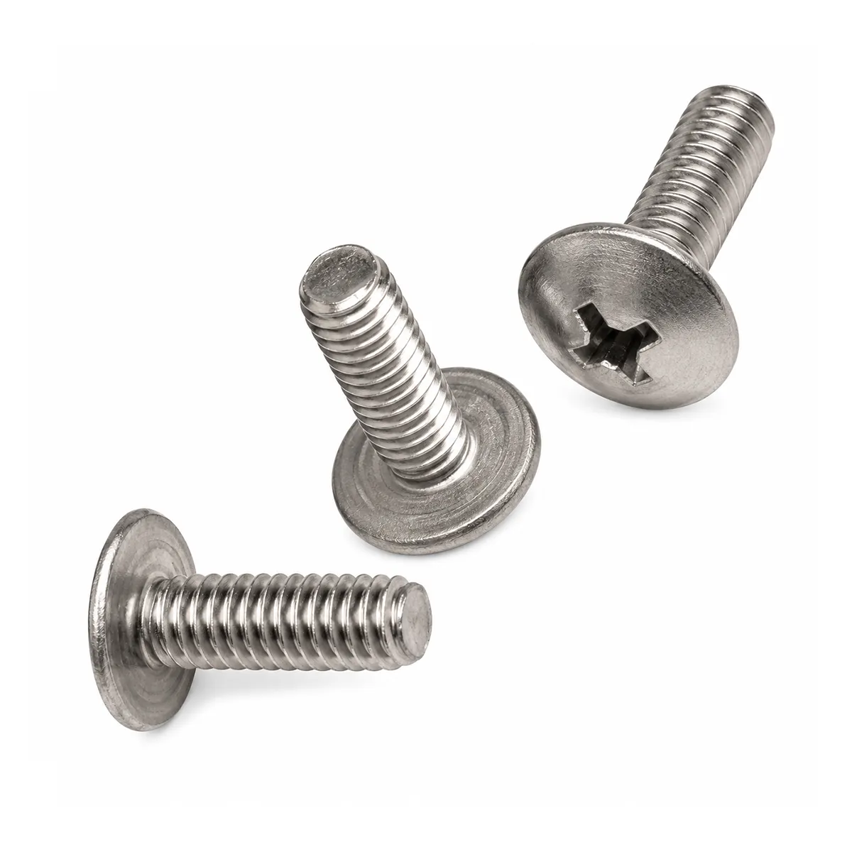 Machine Screw, Truss Head, Phillips, SS, Length: 1", Thread: 10-32