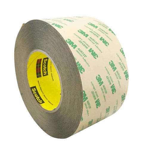 3M Adhesive Transfer Tape 468MP, Clear, 3 in x 60 yd Roll, 5 mil, 468MP3