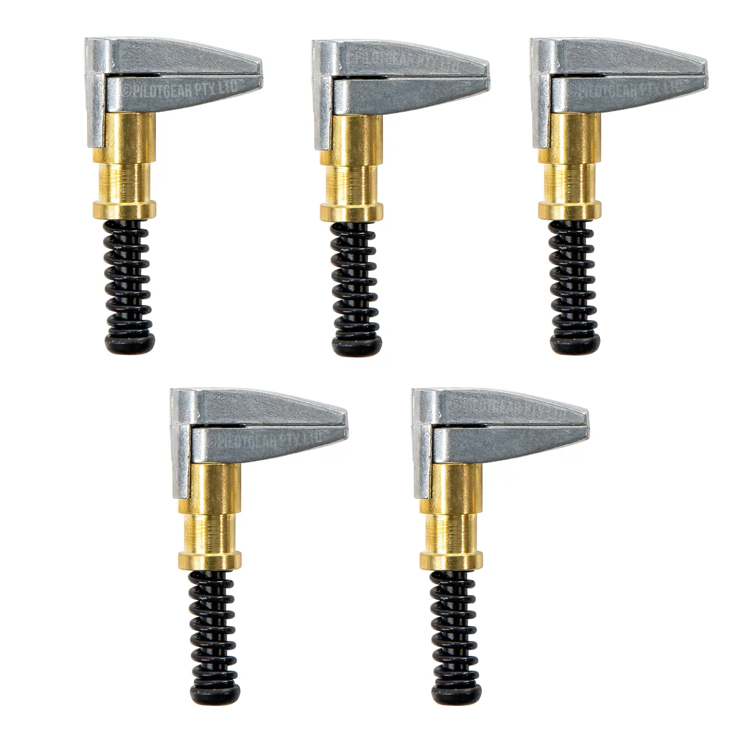 1" Cleco Side Grip Clamps – 5 Pack | Brass Reusable Sheet Metal Clamps for Hot Rod & Panel Work image 0