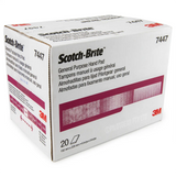 3M Scotch-Brite 07447 Maroon General Purpose Hand Pads (Box of 20)