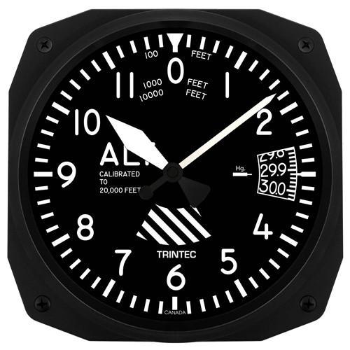 Trintec 10 inch Altimeter Instrument Style Wall Clock image 0