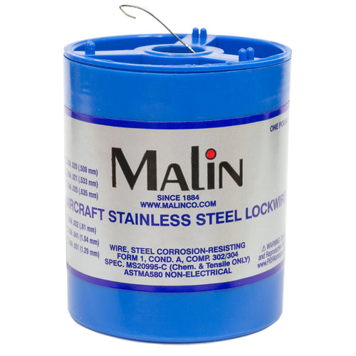 Lockwire Malin dari Kawat Pengaman Baja Tahan Karat - Gulungan 1 lb (Tersedia Berbagai Ukuran)