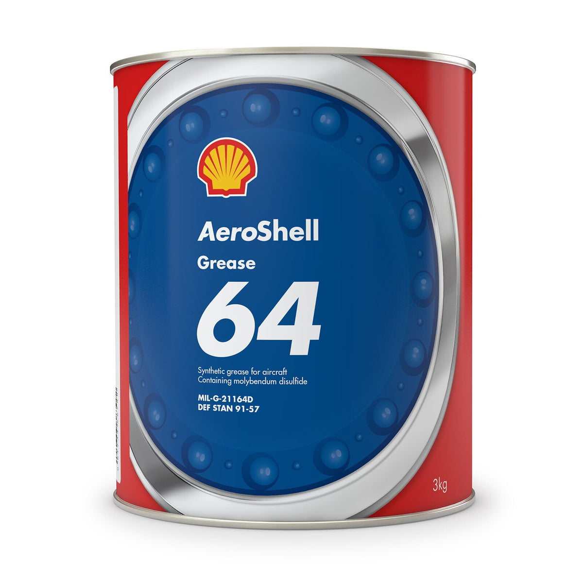 AeroShell Grease 64 Synthetic Aircraft Grease, MIL-G-21164D, 6.6 lb Can, 64-6-6LB