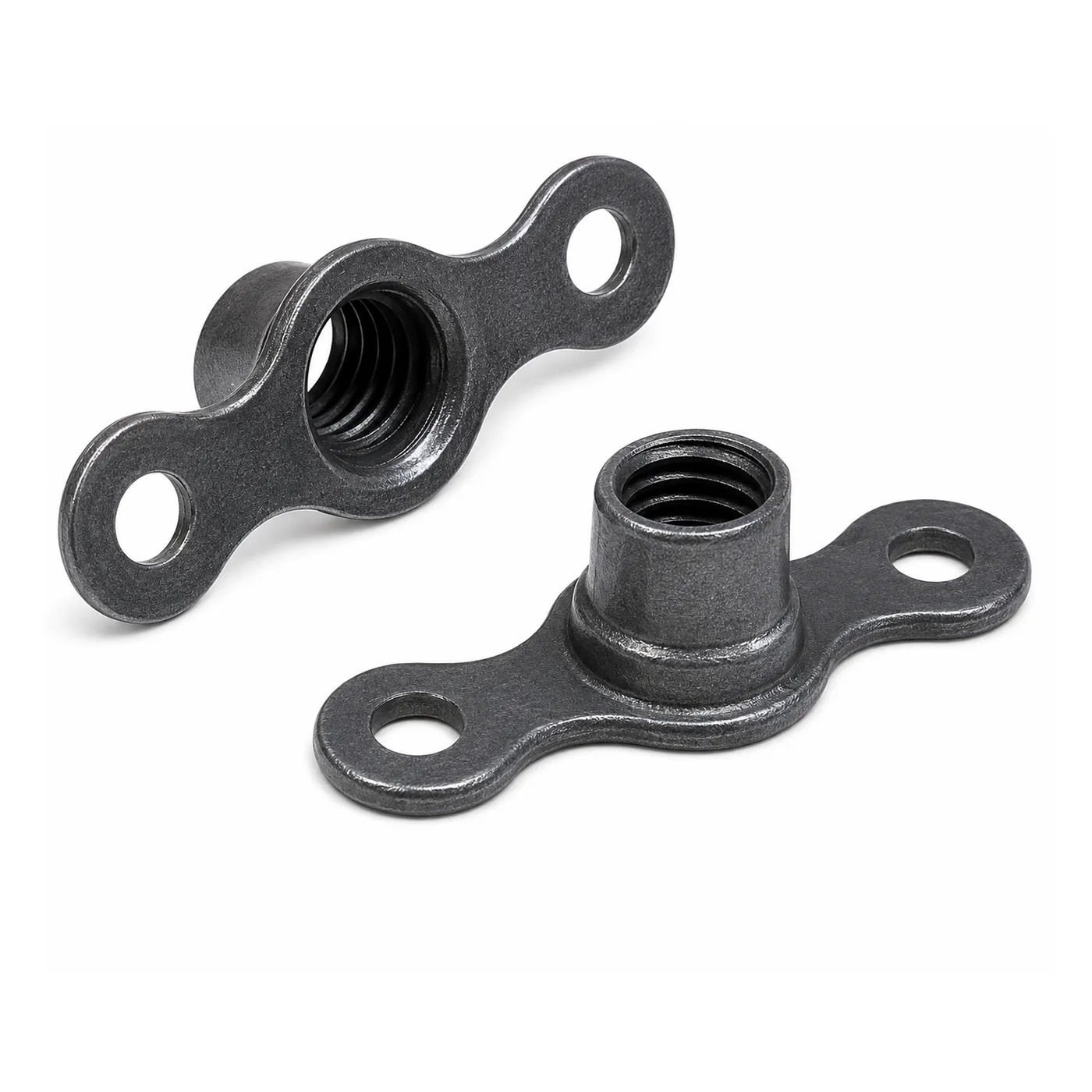 Self-Locking Nutplate, Two Lug, Thread: 8-32, Dry Film Lube