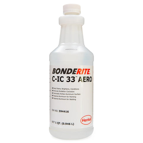 BONDERITE® C-IC 33 AERO (Alumiprep 33) – Industrial Aluminum Cleaner & Prepaint Surface Treatment, 0.946L / 1 Quart
