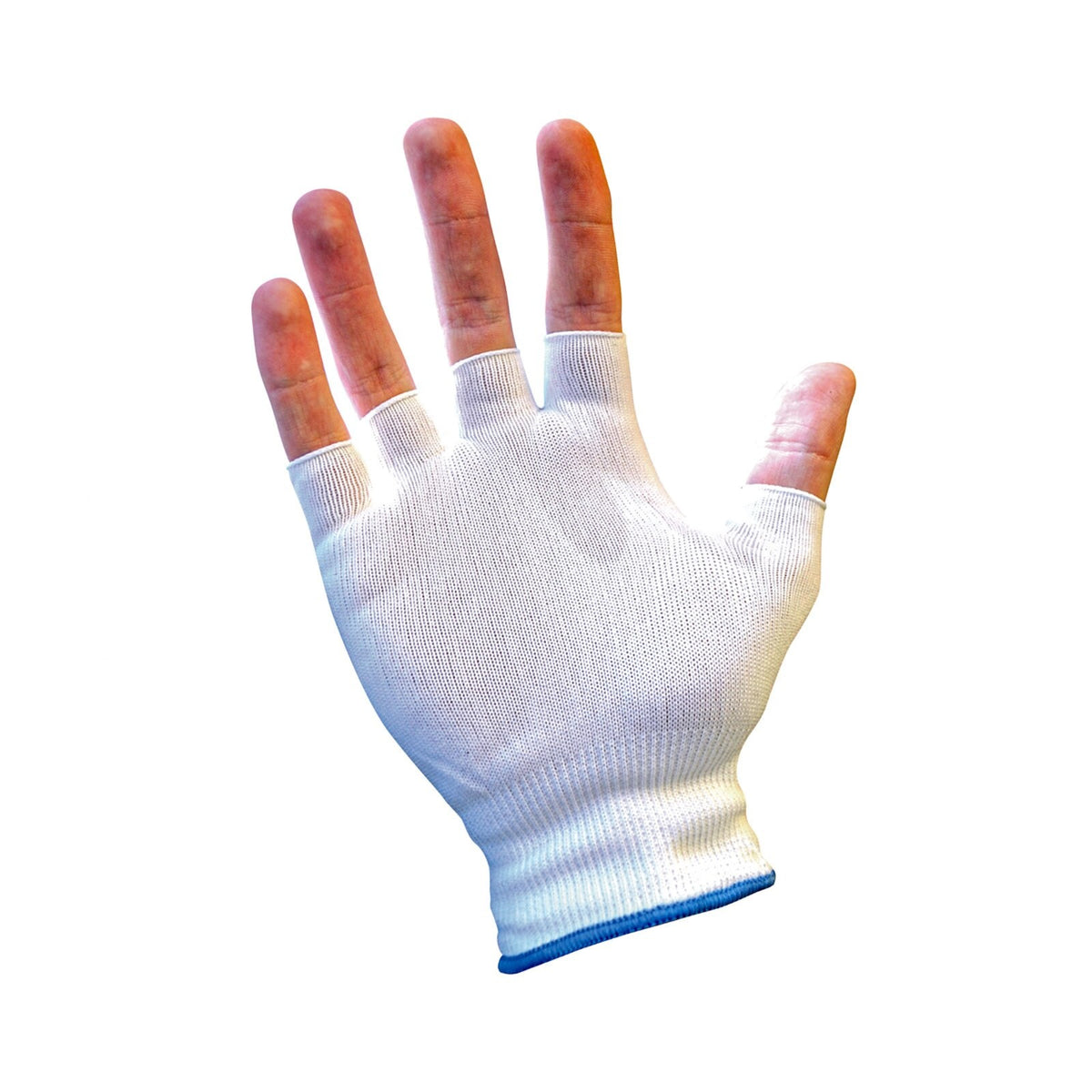 The Glove Company Glovlet Cotton-Blend Fingerless Liner Gloves, Large, Pack of 10 Pairs, 681813