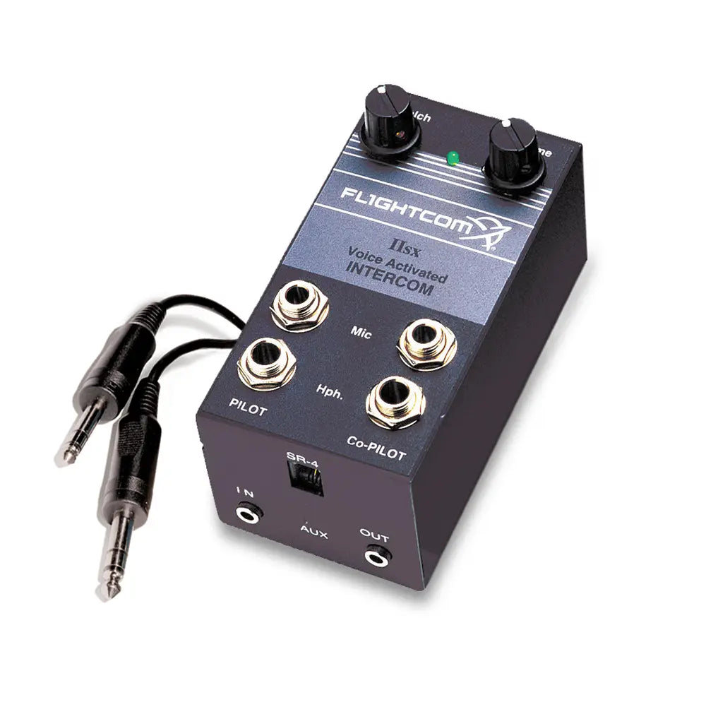 Flightcom IIsx Portable Intercom | 2-Place, Voice-Activated image 0