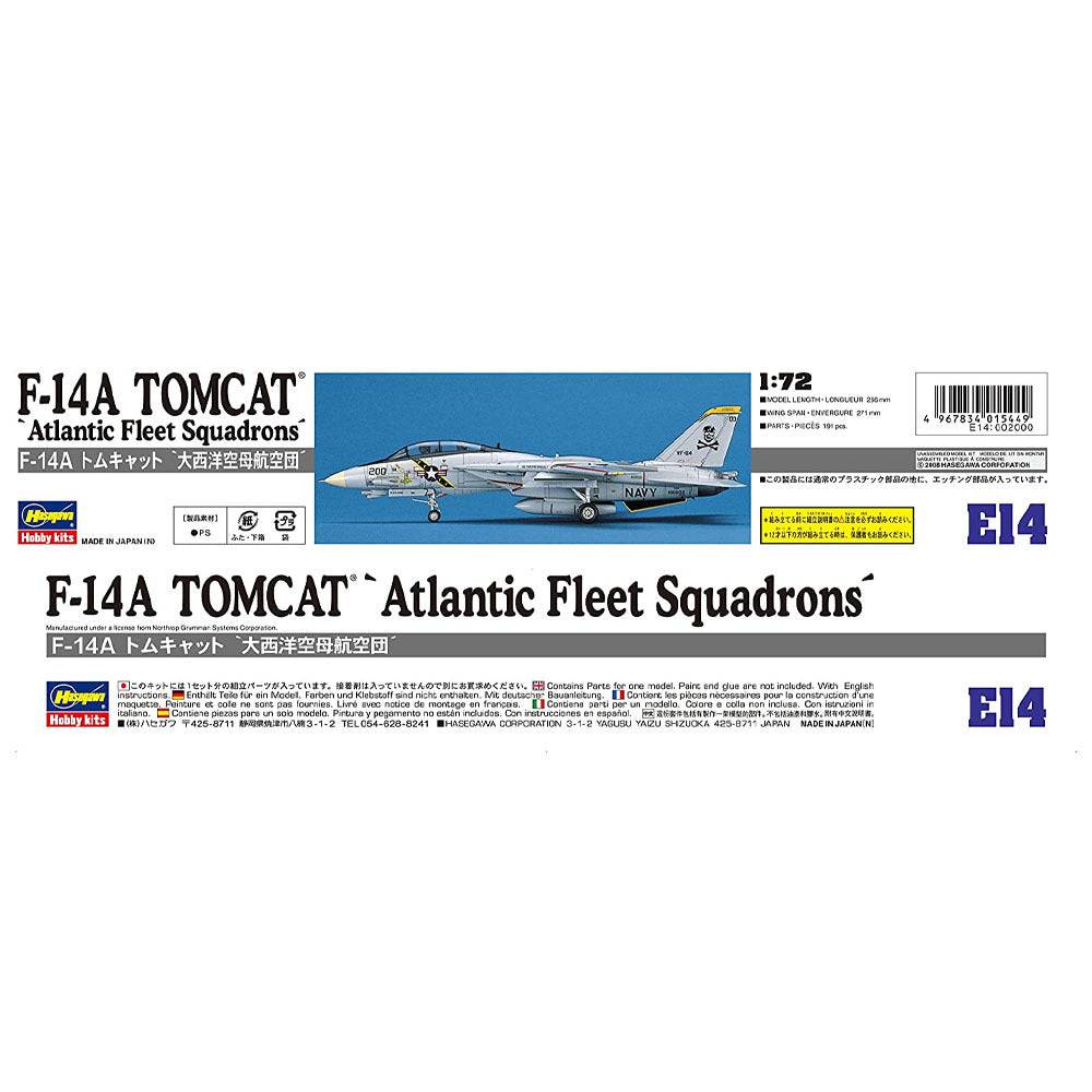 Hasegawa 1/72 F14A Tomcat Atlantic Fleet Squadrons Aircraft Model Kit image 2