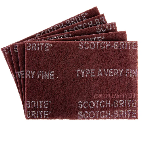 3M Scotch-Brite 07447 Bantalan Tangan Serbaguna Marun (Paket 5)