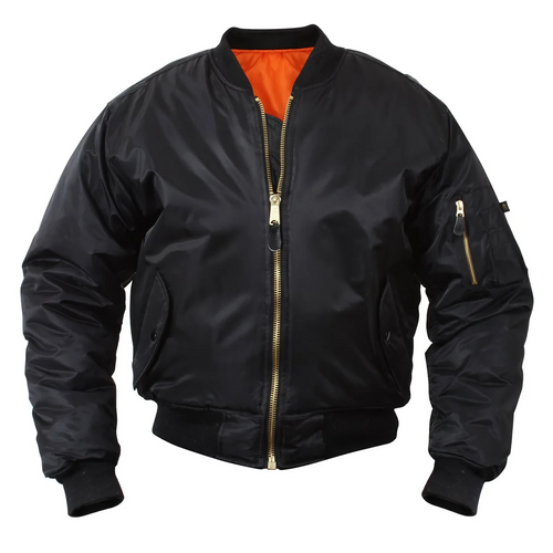 Jaket Penerbangan Rothco MA-1 - Hitam