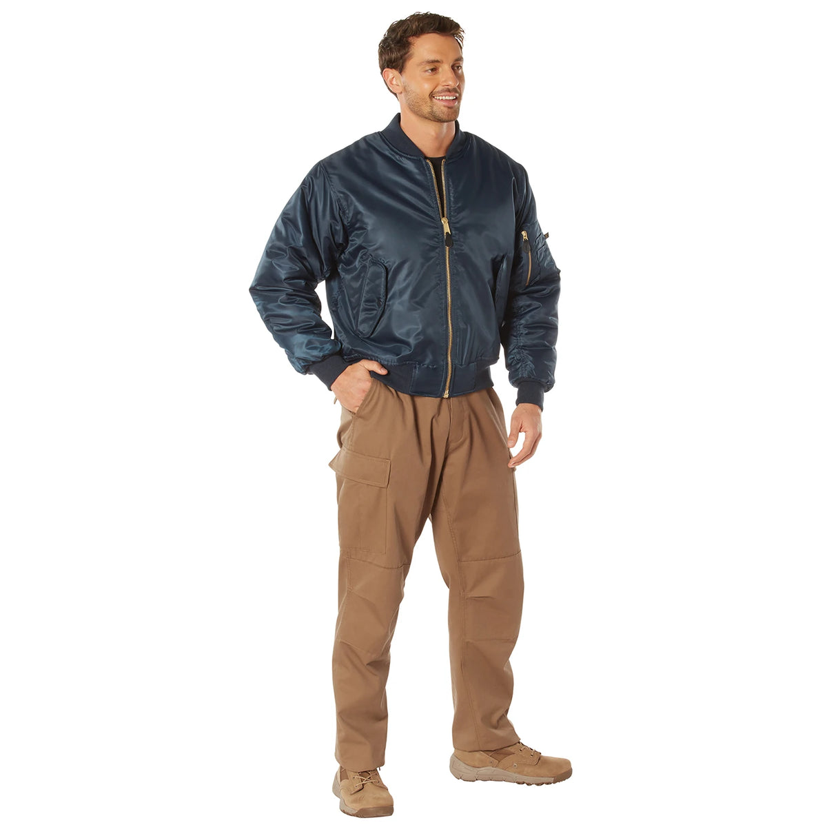 Jaket Penerbangan Rothco MA-1 - Biru Tua