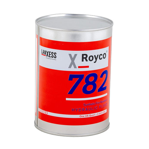 Royco 782 Synthetic Fire Resistant Hydraulic Fluid, MIL-PRF-83282, 1 Quart Can, 782-1QT