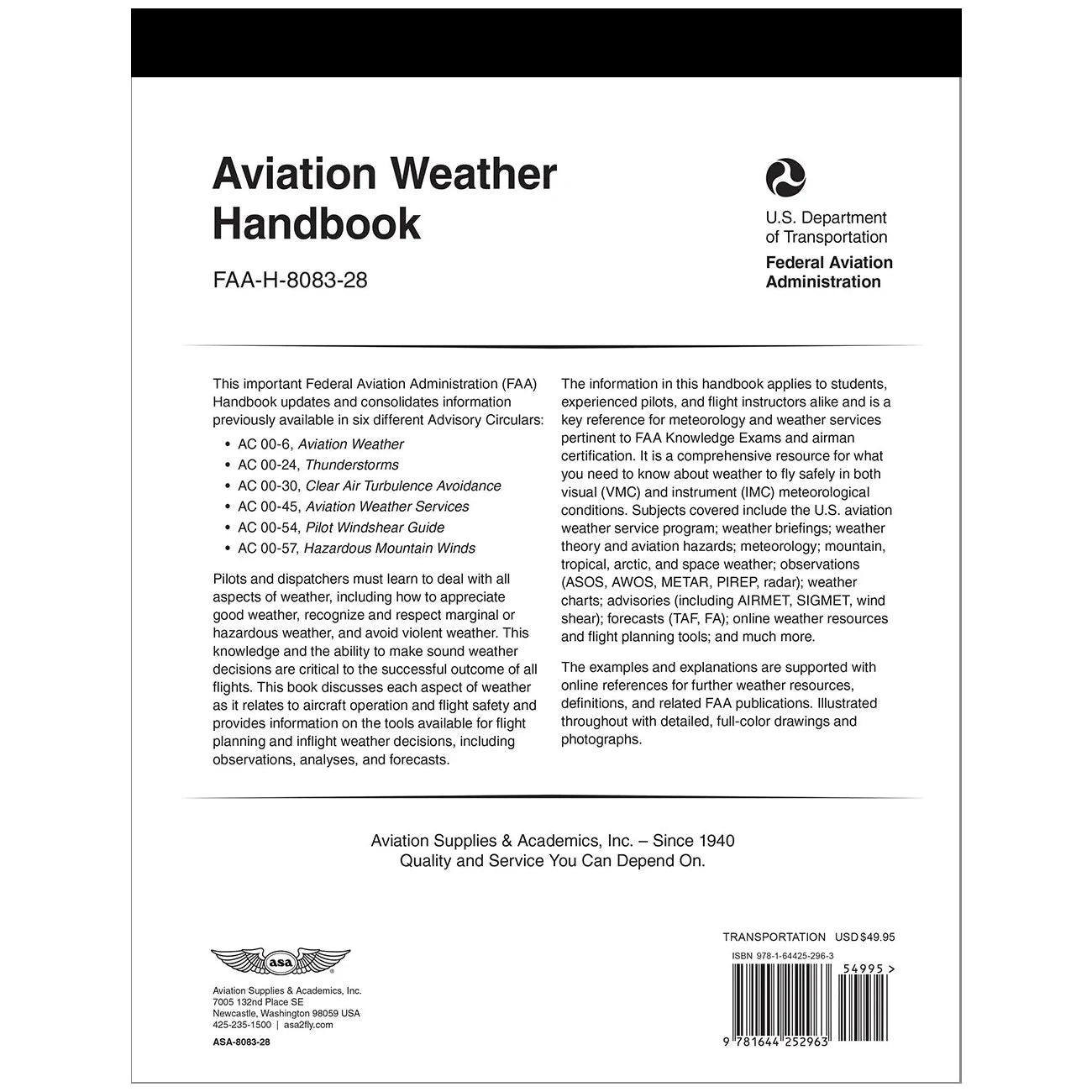 Manuel de météorologie aéronautique de la Federal Aviation Administration (FAA)
