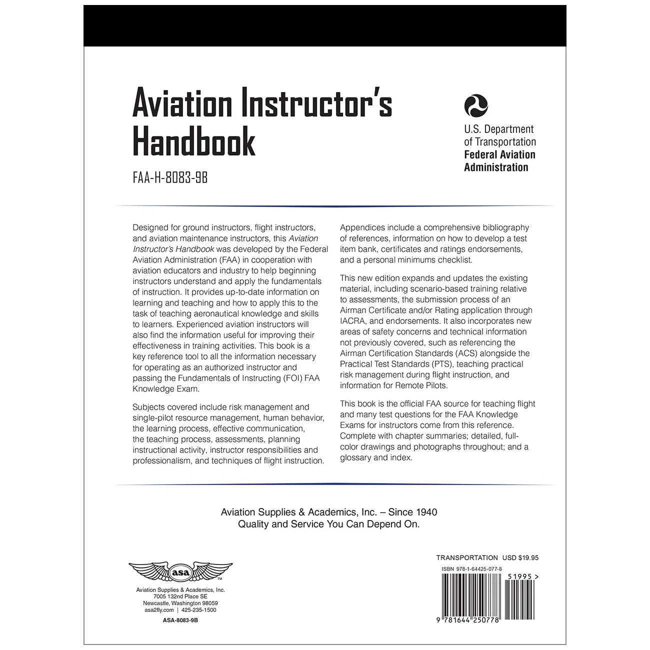 ASA Aviation Instructor Handbook