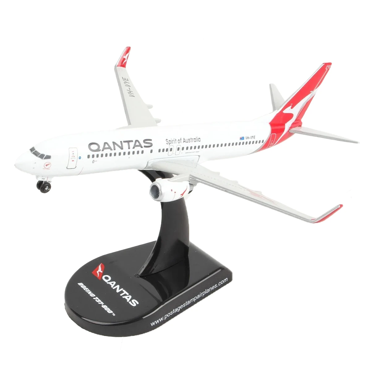 Postage Stamp Qantas 1/300 B737-800 Alice Springs VH-VYE image 0