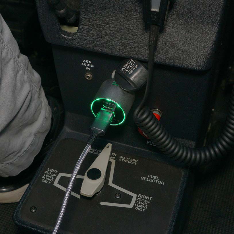 Design4Pilots Pilot CO Charger - Dual USB Charger & Carbon Monoxide Detector image 1